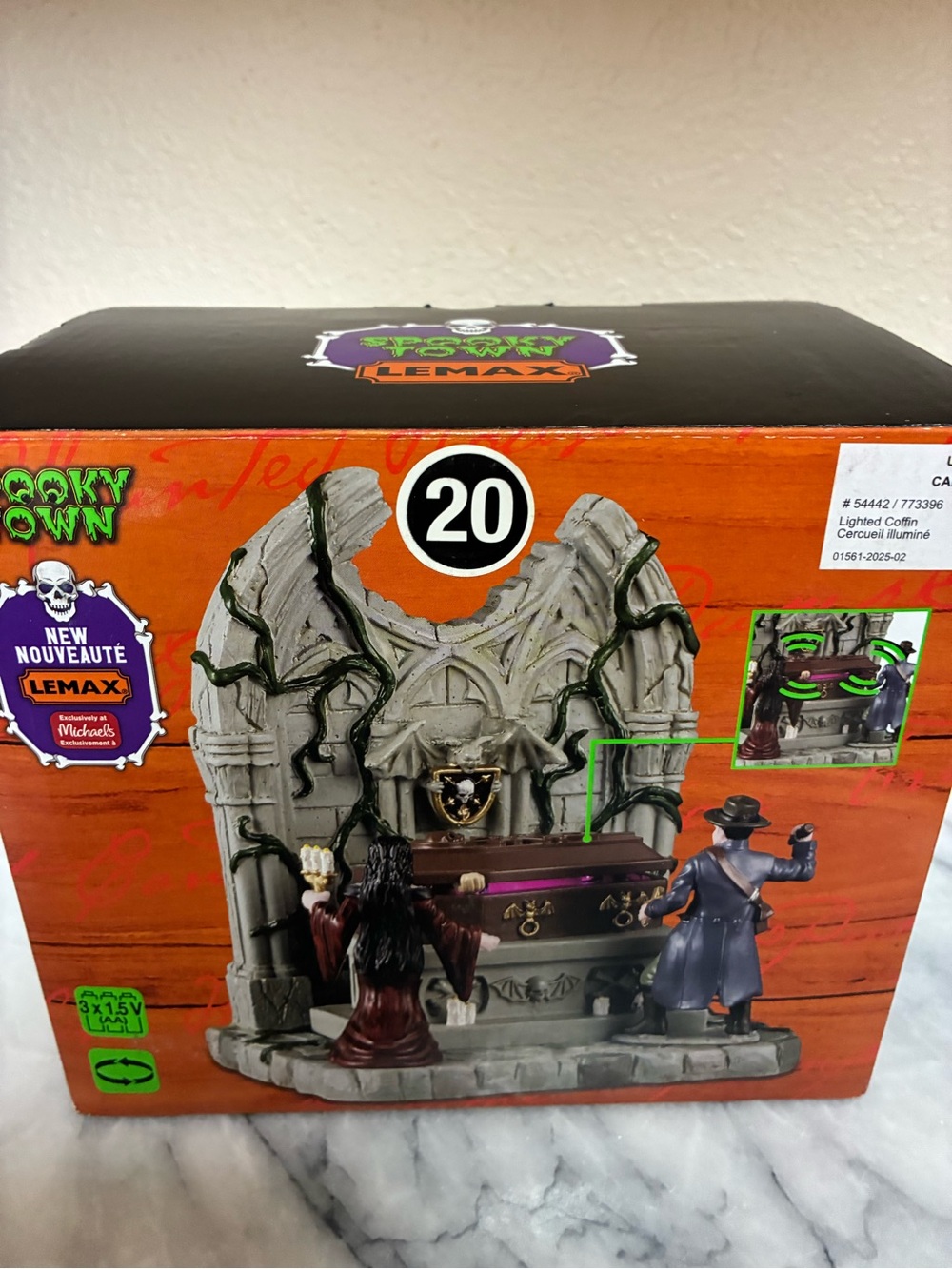 Lemax Spooky Town Lighted Coffin